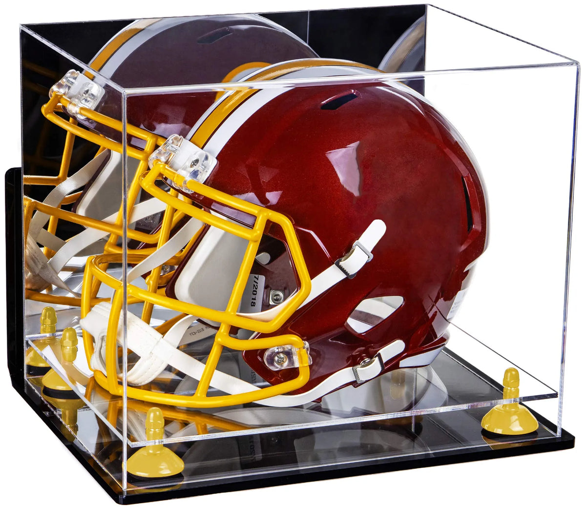 Acrylic Full Size Football Helmet Display Case - Mirror Wall Mounts (A002/V44)