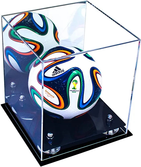 Mini/Miniature (not Full Size) Soccer Ball Display Case - Mirror No Wall Mounts (A015/B03)
