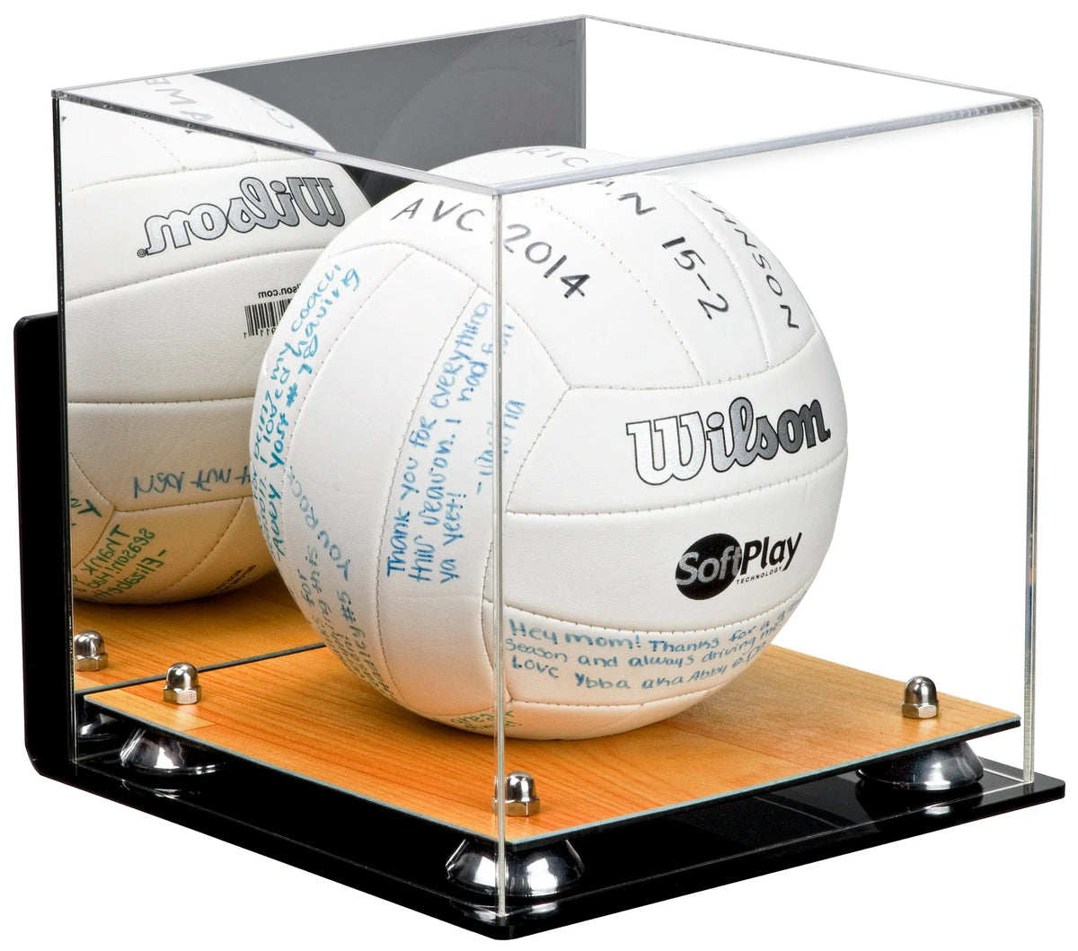 Acrylic Volleyball Display Case - Mirror Wall Mounts (A027/B02)