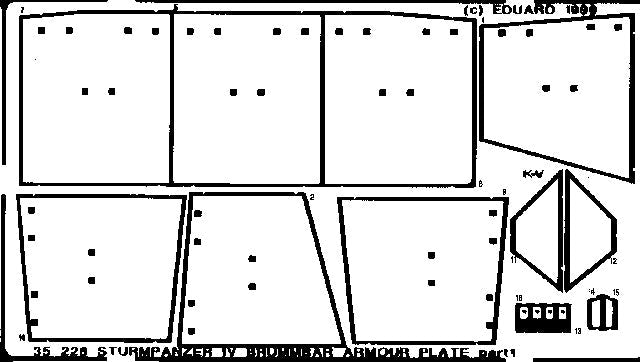 Eduard 35228 1/35 Armor- Sturmpanzer IV Armor Plates for DML