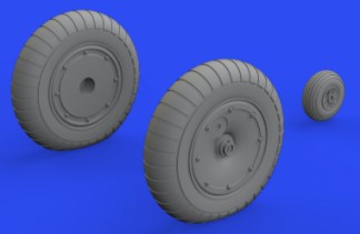 Eduard 648684 1/48 Aircraft- Me163B Wheels for GPT (Mask & Resin)
