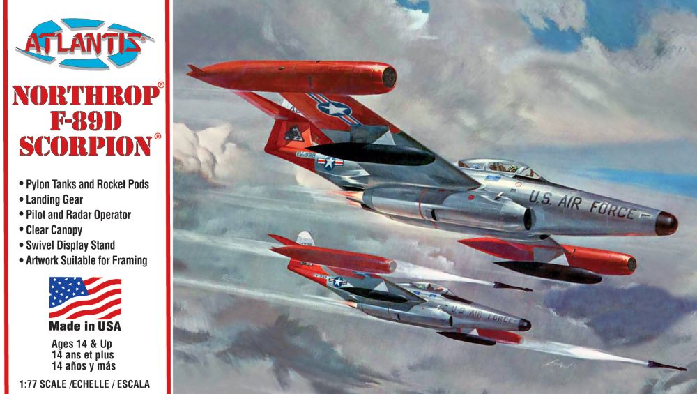 Atlantis Models 221 1/80 Northrop F89D Scorpion Aircraft (formerly Revell)