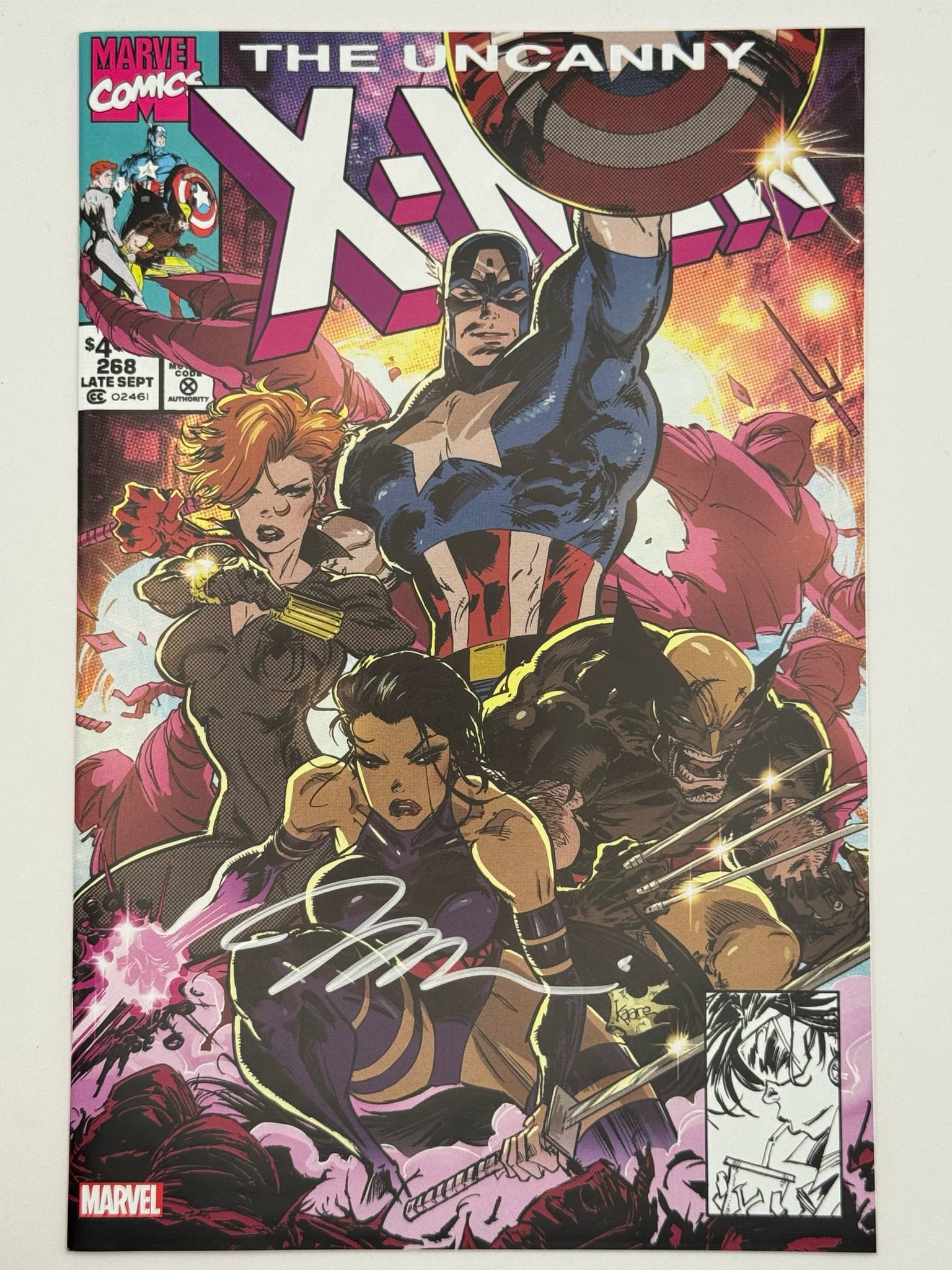 UNCANNY X-MEN #268 FACSIMILE SIGNED Jim Lee | K. Andrews Var