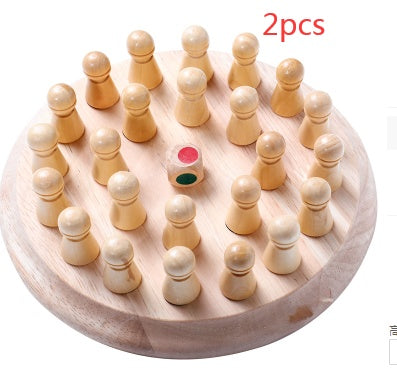 Wooden Memory Chess Game – Educational Brain Training Toy for Kids