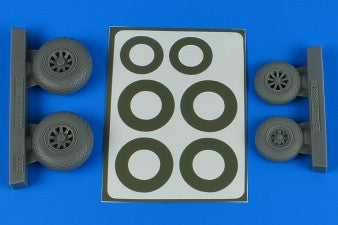 Aires 4849 1/48 A26B/C (B26B/C) Invader Late Diamond Pattern Wheels & Paint Mask