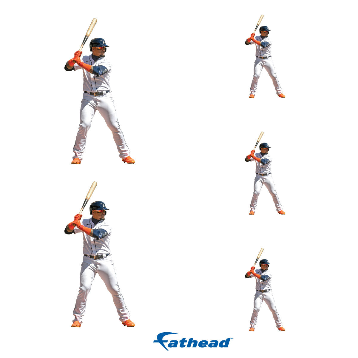 Javier Báez - 5 Player Minis (Mixed Sizes) - Official MLB - Detroit Tigers - Reusable Vinyl Decals