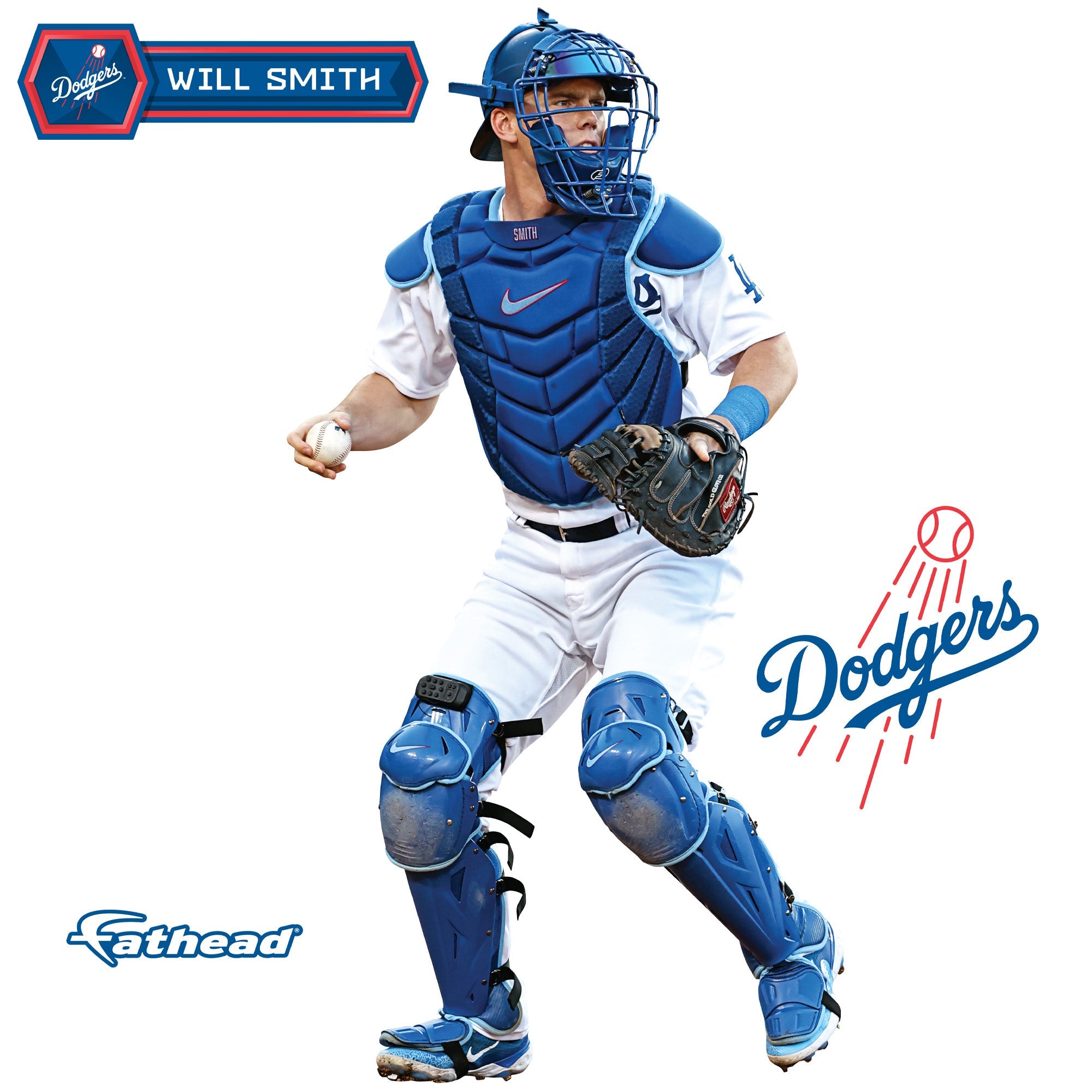 Will Smith - RealBig Collection - Official MLB - Los Angeles Dodgers - Reusable Vinyl Wall Decals