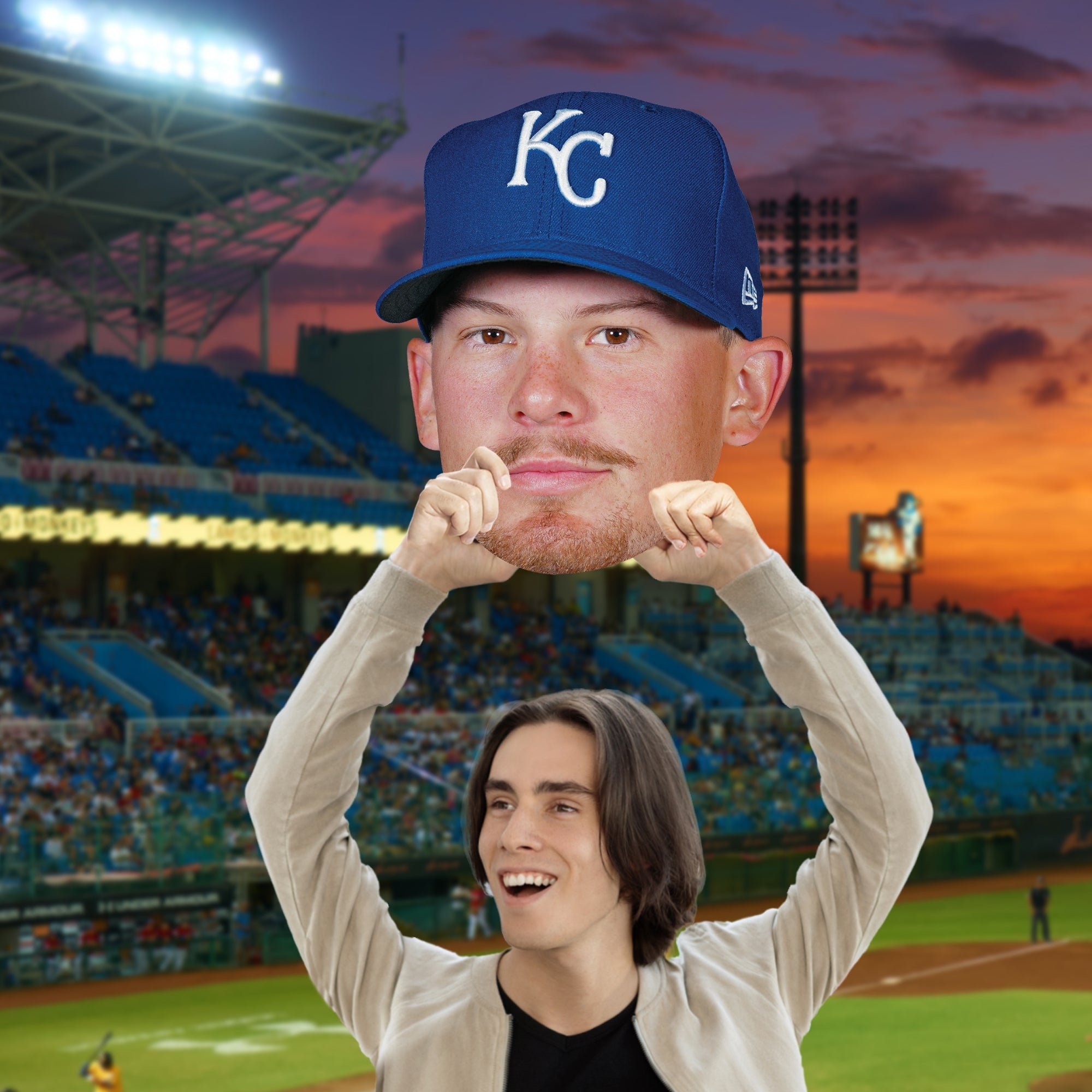 Bobby Witt Jr. - Big Head - Official MLB - Kansas City Royals - Foam Core Cutout