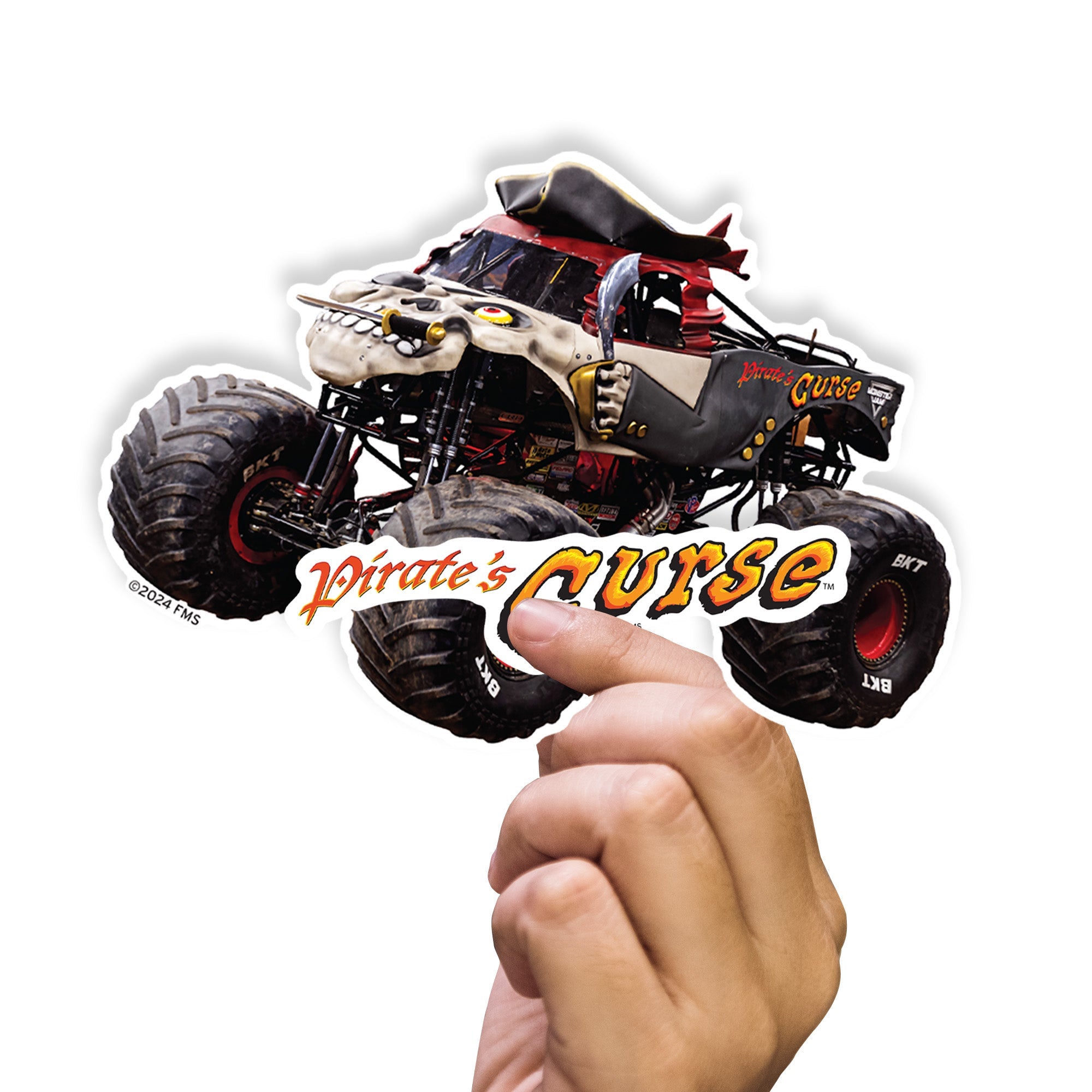Pirate's Curse - 5 Character Minis (Mixed Sizes) - Official Monster Jam - Reusable Vinyl Decals