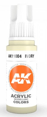 AK Interactive 11004 Ivory Acrylic 3G Paint 17ml Bottle