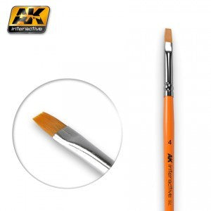AK Interactive 610 4 Size Synthetic Flat Brush