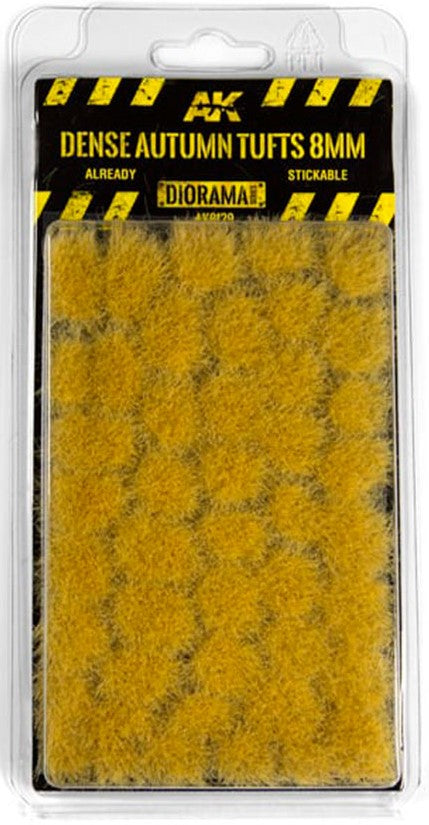 AK Interactive 8129 Diorama Series: Dense Autumn Tufts 8mm (Self Adhesive)