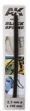 AK Interactive 9191 Black Spring 2.5mm x 6" (2) (D)
