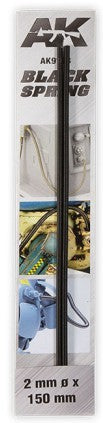 AK Interactive 9193 Black Spring 2mm x 6" (2) (D)