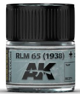 AK Interactive RC271 Real Colors: RLM65 1938 Blue Acrylic Lacquer Paint 10ml Bottle