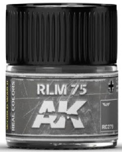 AK Interactive RC279 Real Colors: RLM75 Grey Violet Acrylic Lacquer Paint 10ml Bottle
