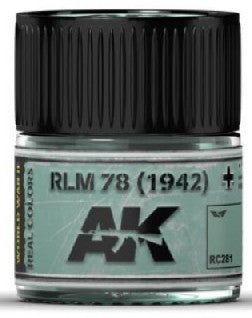AK Interactive RC281 Real Colors: RLM78 1942 Blue Acrylic Lacquer Paint 10ml Bottle