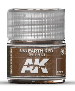 AK Interactive RC31 Real Colors: Nº8 Earth Red FS30117 Acrylic Lacquer Paint 10ml Bottle