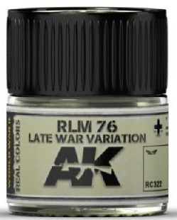 AK Interactive RC322 Real Colors: RLM76 Late War Variation Blue Acrylic Lacquer Paint 10ml Bottle