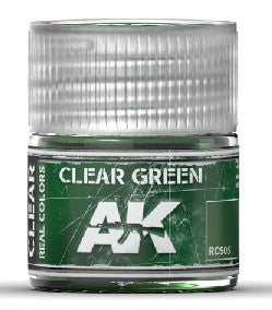 AK Interactive RC505 Real Colors: Clear Green Acrylic Lacquer Paint 10ml Bottle