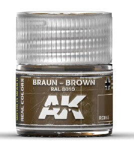 AK Interactive RC65 Real Colors: Brown RAL8010 Acrylic Lacquer Paint 10ml Bottle