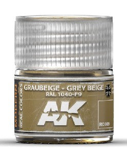 AK Interactive RC89 Real Colors: Grey Beige RAL1040 F9 Acrylic Lacquer Paint 10ml Bottle