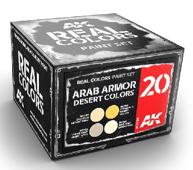 AK Interactive RCS20 Real Colors: Arab Armor Desert Colors Acrylic Lacquer Paint Set (4) 10ml Bottles (D)