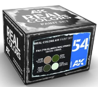 AK Interactive RCS54 Real Colors: FAA (Falklands/Malvinas) 1970s-1990s Acrylic Lacquer Paint Set (4) 10ml Bottles(D)