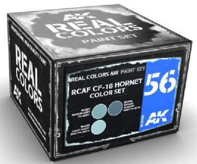 AK Interactive RCS56 Real Colors: RCAF CF18 Hornet Acrylic Lacquer Paint Set (3) 10ml Bottles (D)
