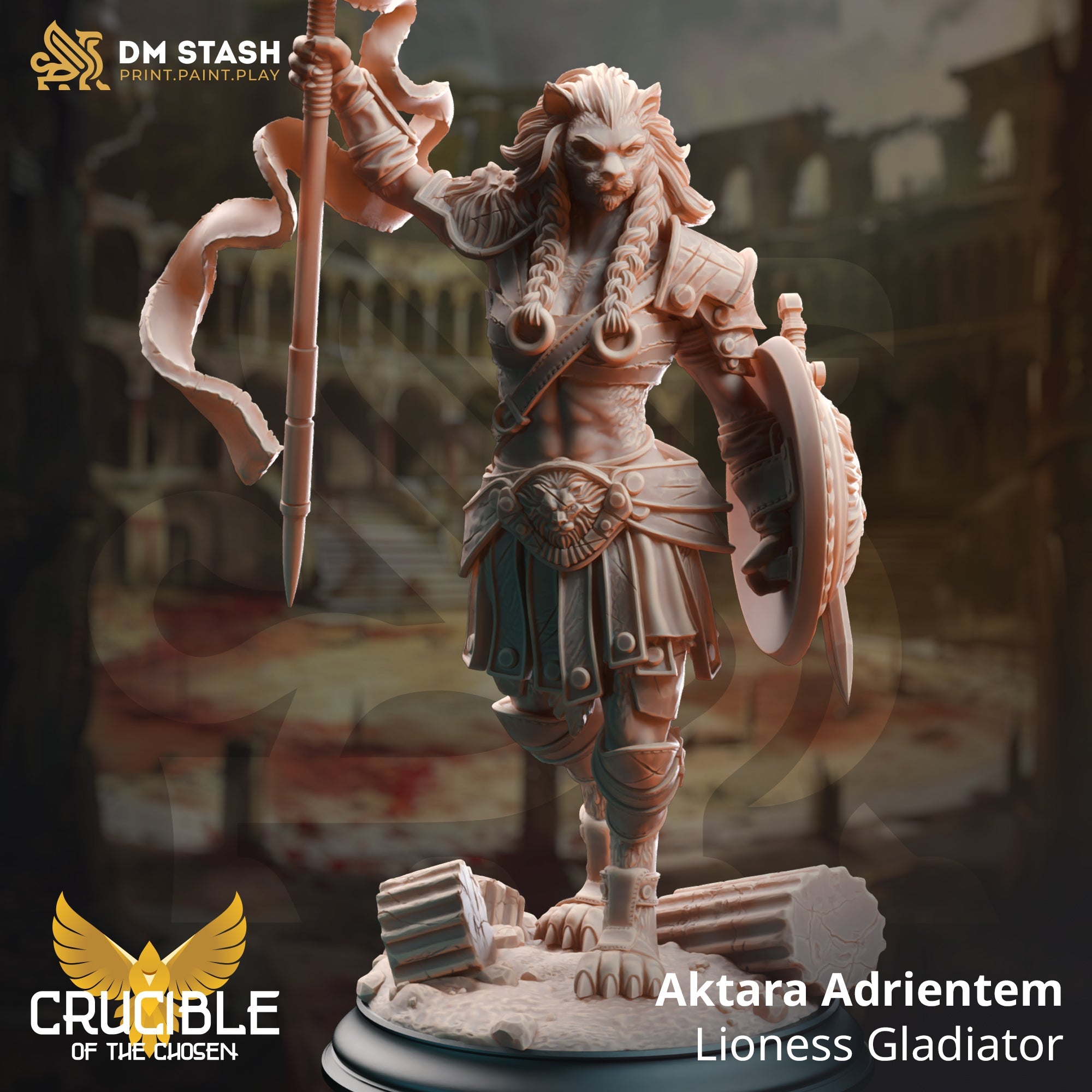 Aktara Adrientem, Lioness Gladiator (Female Leonin Fighter)
