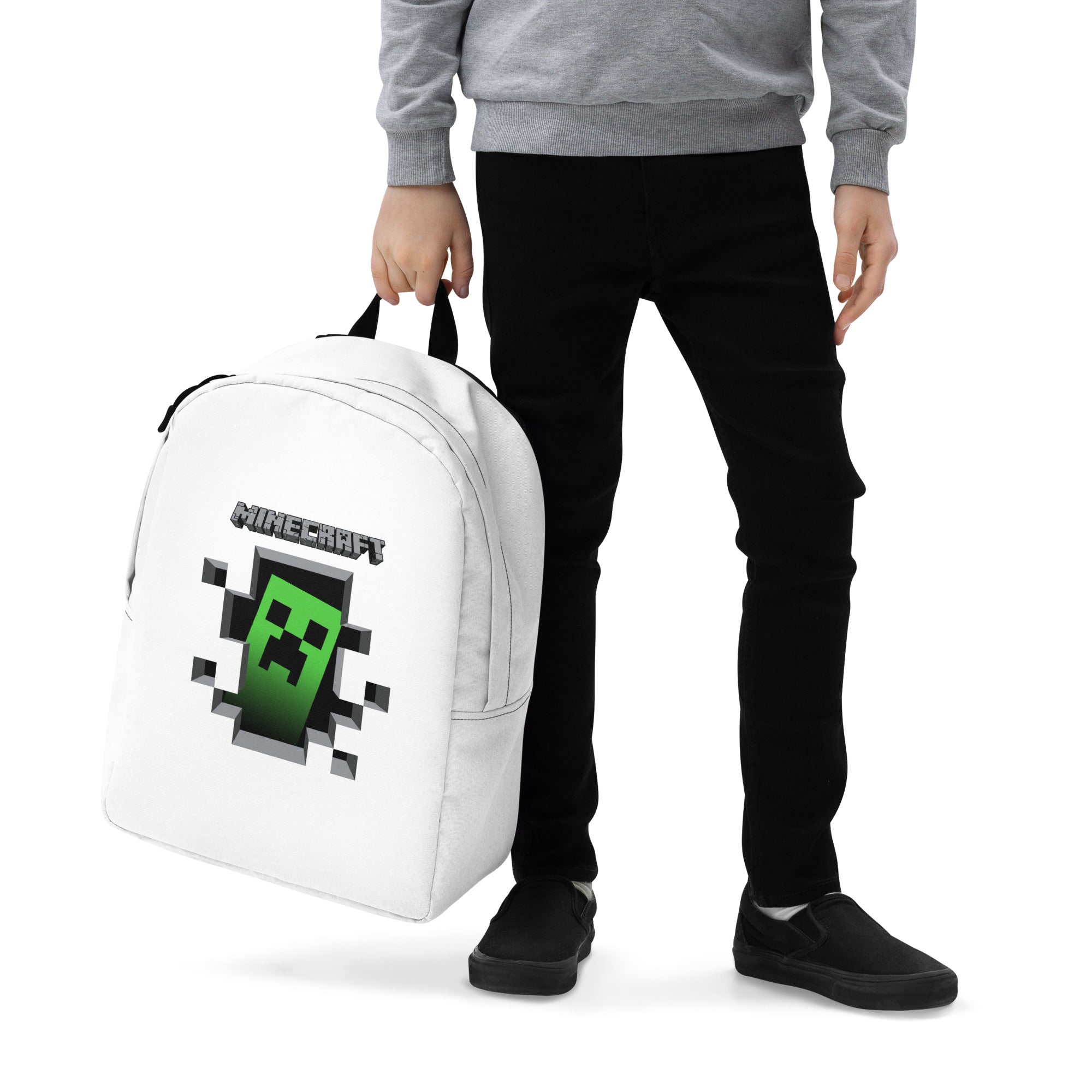 Minecraft Creeper Design Minimalist Backpack