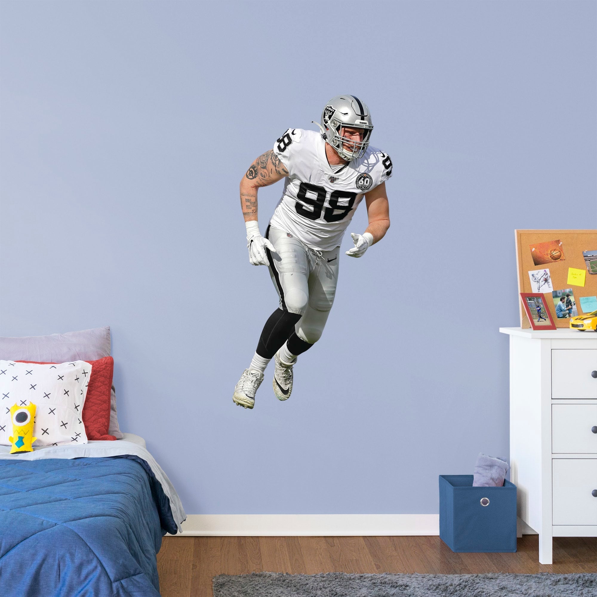 Maxx Crosby - RealBig Collection - Official NFL - Las Vegas Raiders - Reusable Vinyl Wall Decals #1