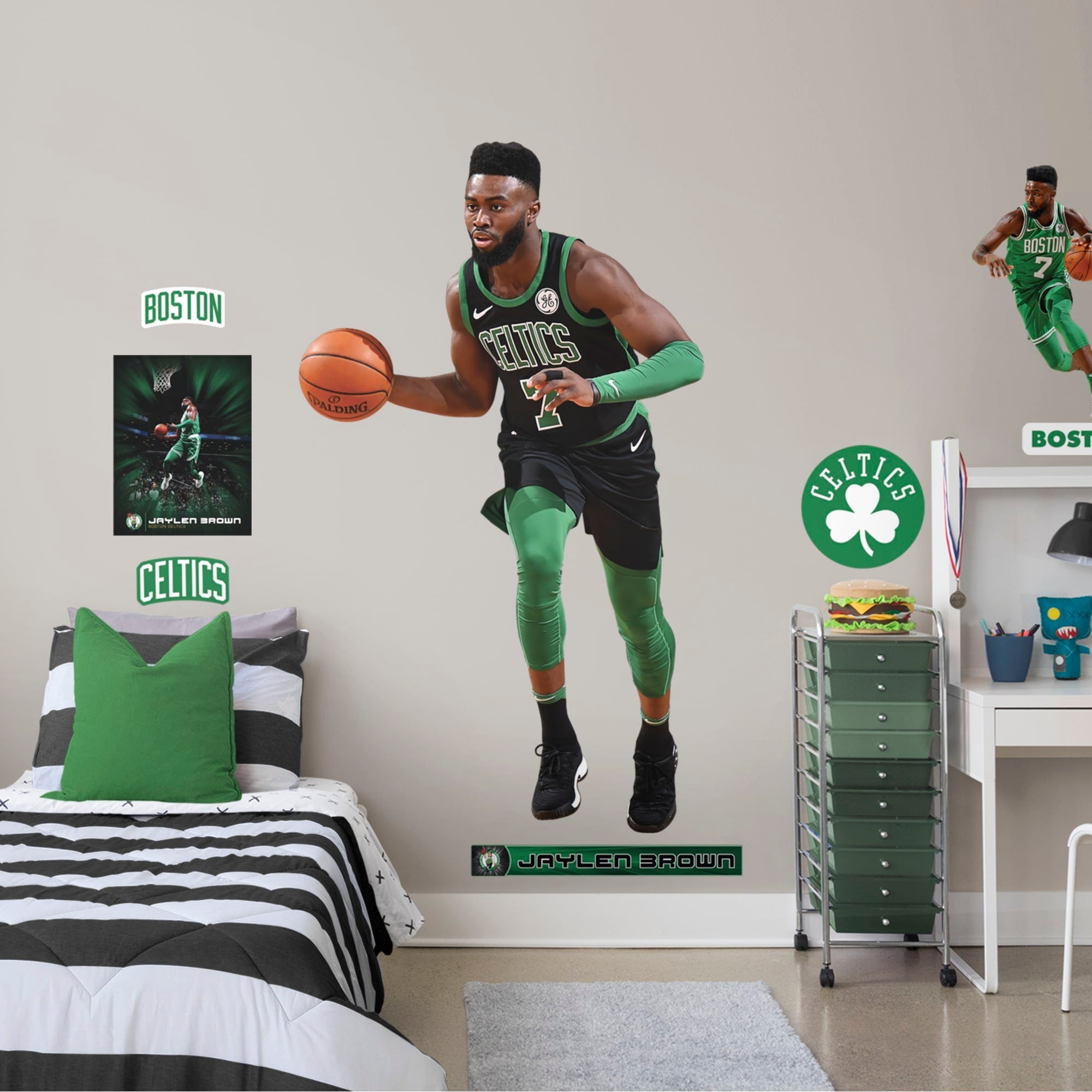 Jaylen Brown - RealBig Collection - Official NBA - Boston Celtics - Reusable Vinyl Wall Decals #1