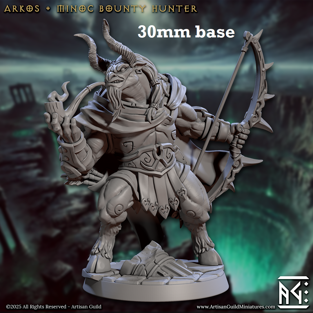 Arkos, Minoc Bounty Hunter (Male Minotaur Ranger)