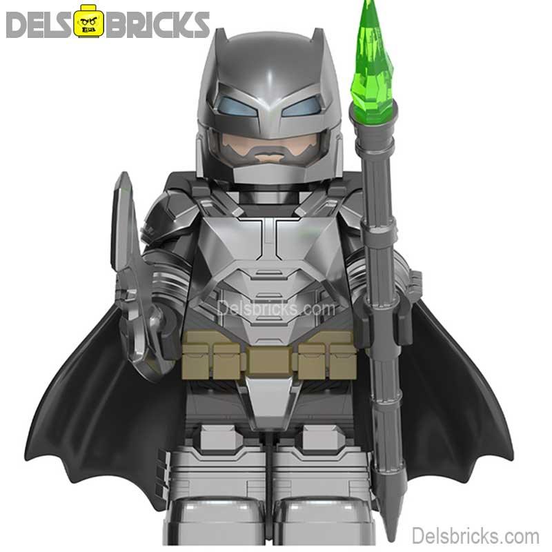 Armored Batman from Batman V Superman Lego Minifigures Custom toys Silver 12