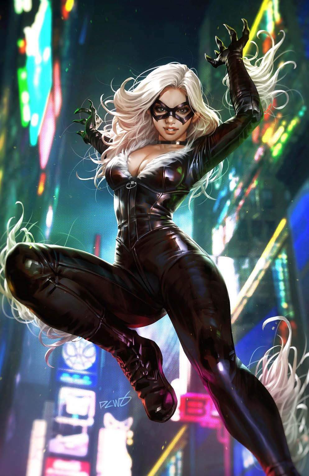 AMAZING SPIDER-MAN #38 (DERRICK CHEW EXCLUSIVE BLACK CAT TRADE/VIRGIN VARIANT SET)