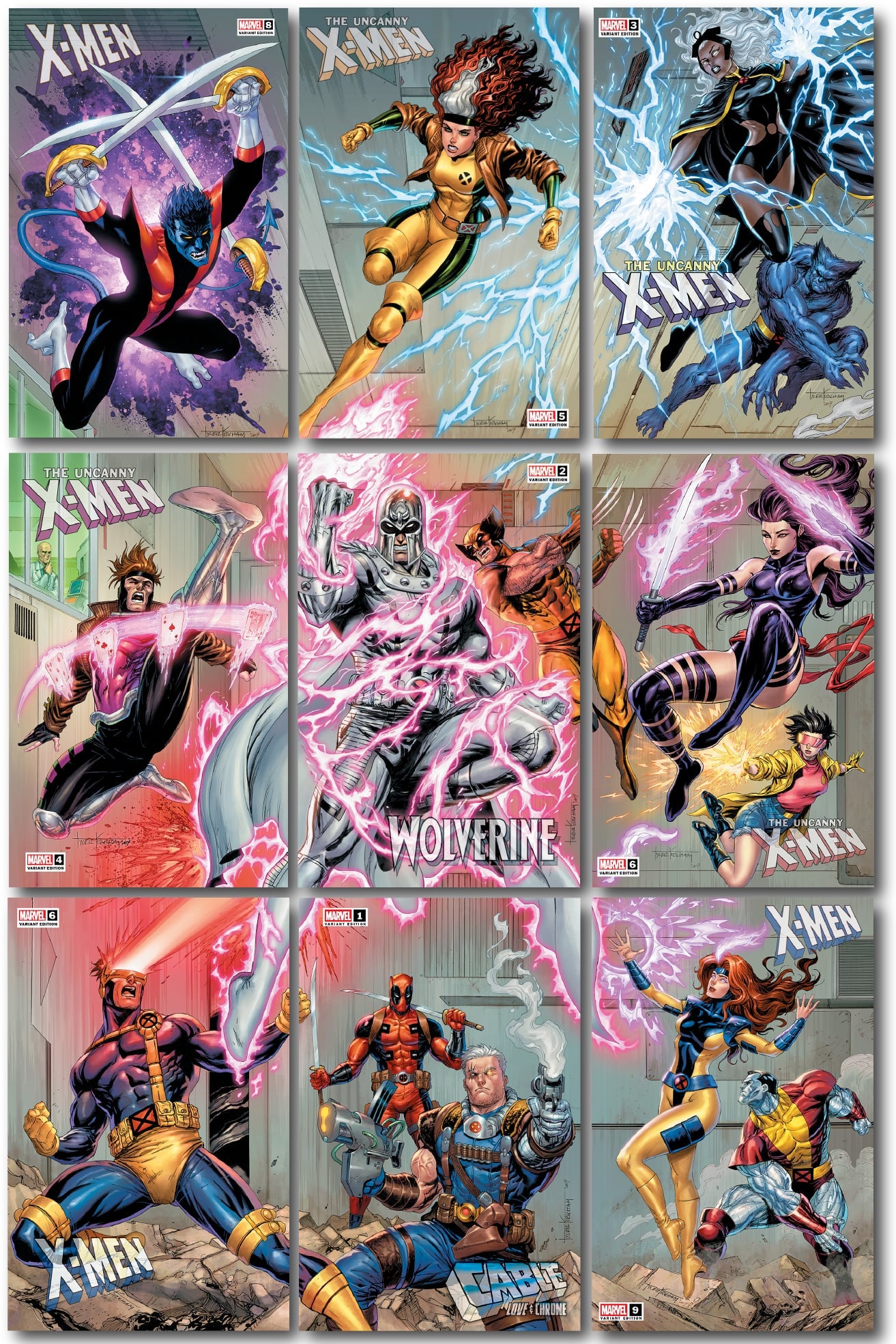 [9 PACK CONVENTION 🚨] DANGER ROOM CARD SET HOMAGE CONNECTING COVERS EXCLUSIVE 👉 TRADE DRESS BUNDLE TYLER KIRKHAM VAR (01/01/2025)