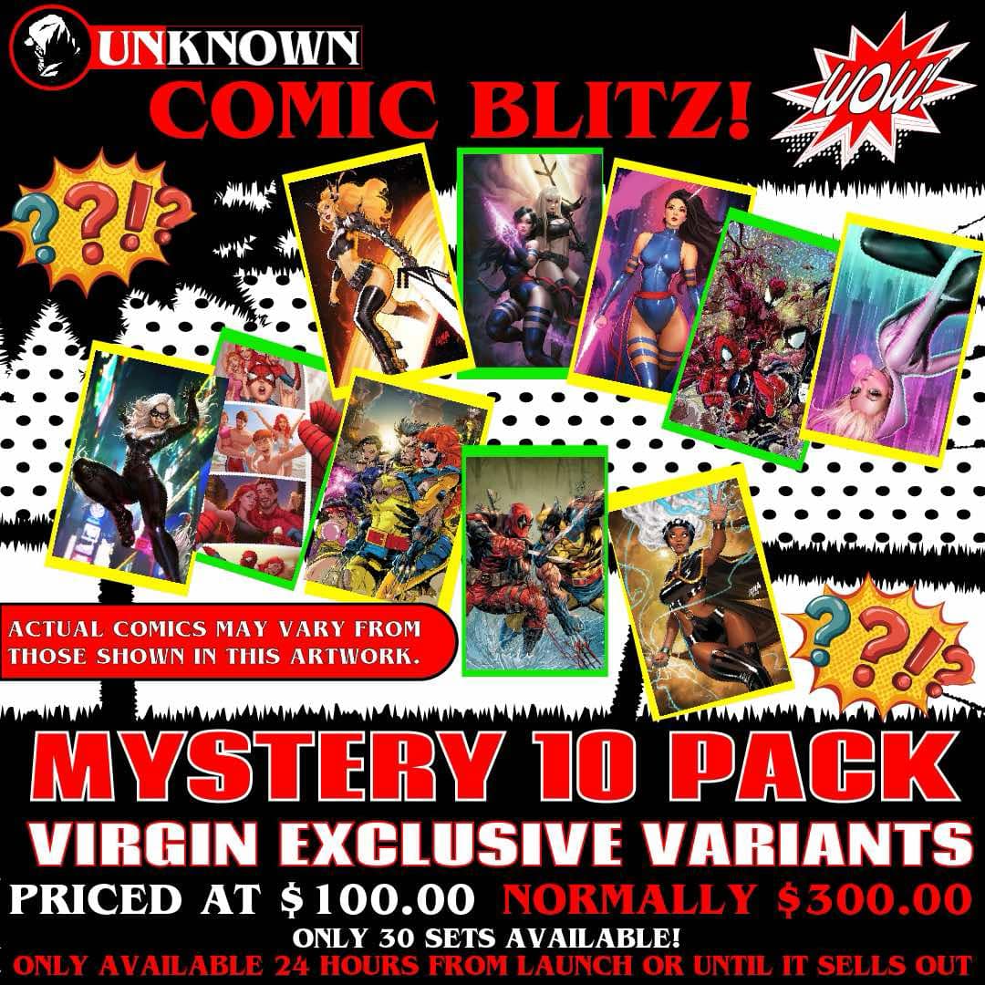 [COMIC BLITZ][10 PACK][MYSTERY] UNKNOWN COMICS VIRGIN MYSTERY EXCLUSIVES (IN STOCK)