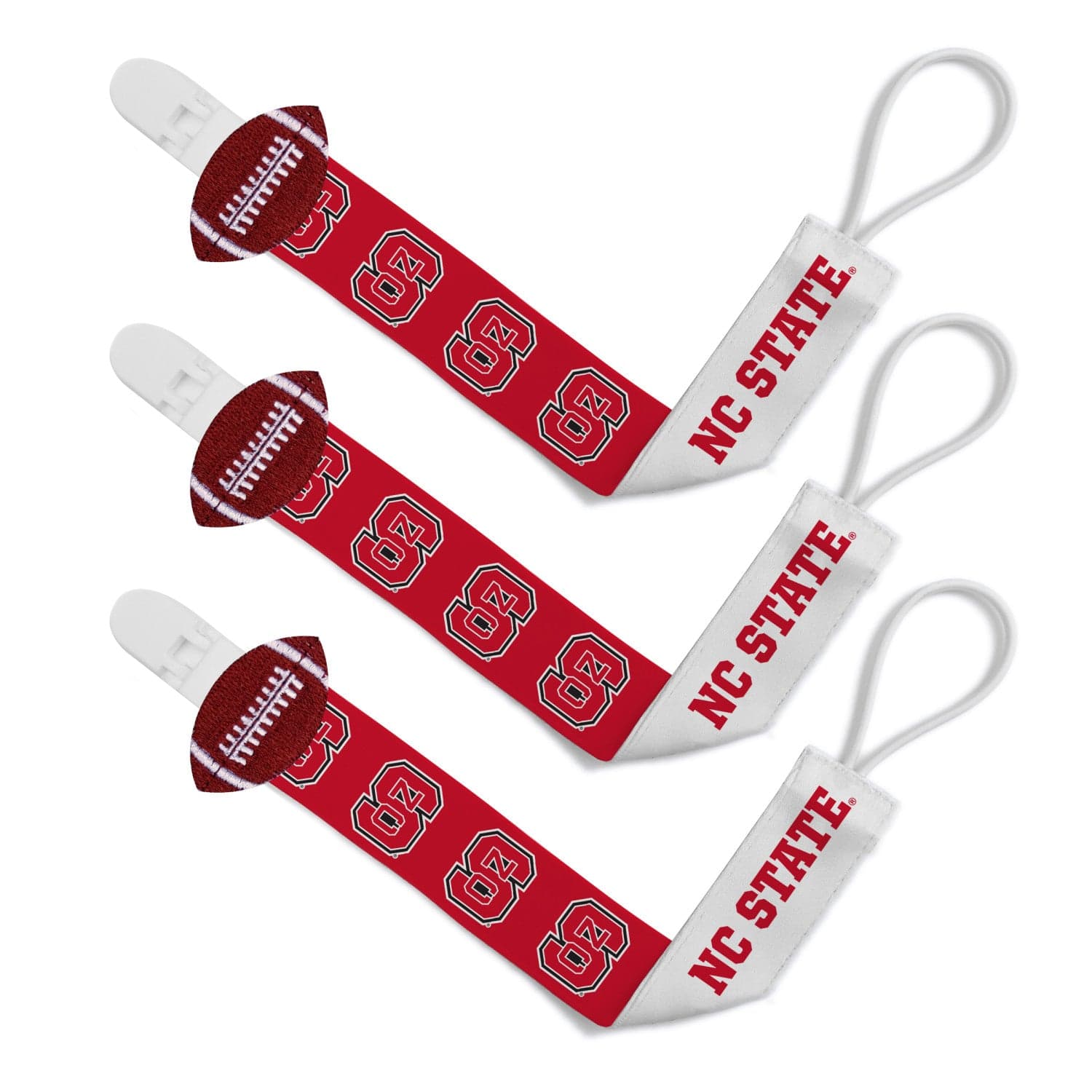 NC State Wolfpack - Pacifier Clip 3-Pack