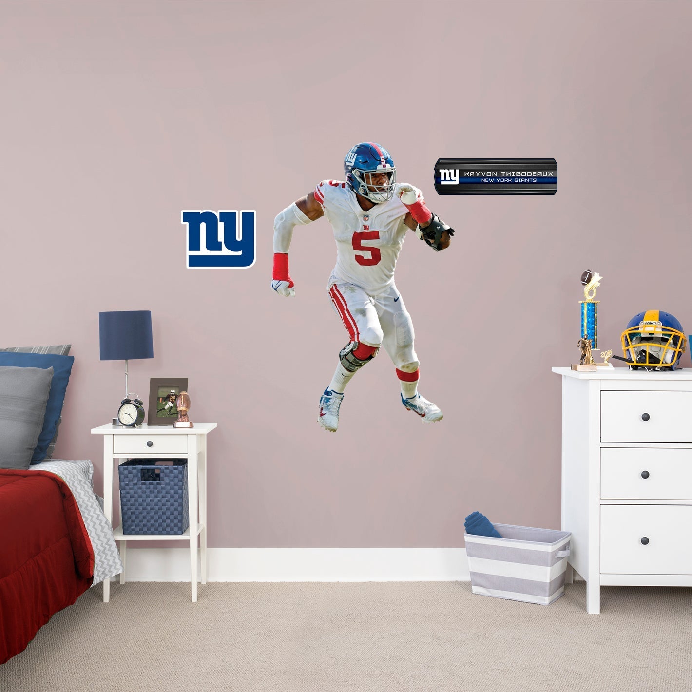 Kayvon Thibodeaux - RealBig Collection - Official NFL - New York Giants - Reusable Vinyl Wall Decals