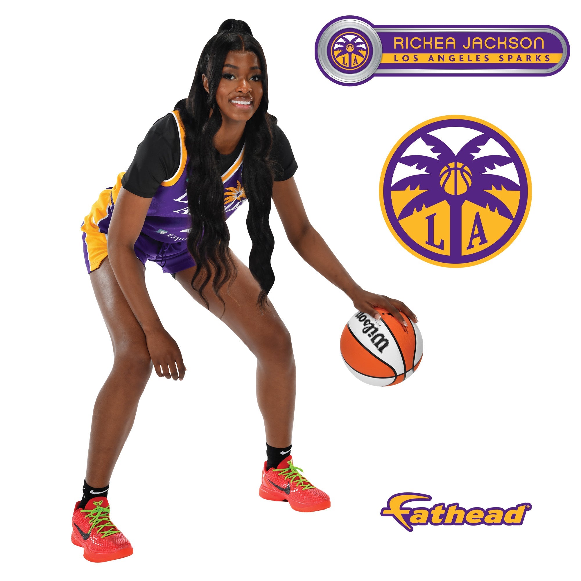 Rickea Jackson - RealBig Collection - Official WNBA - Los Angeles Sparks - Reusable Vinyl Wall Decals