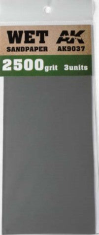 AK Interactive 9037 Wet Sandpaper Sheets 2500 Grit (3)