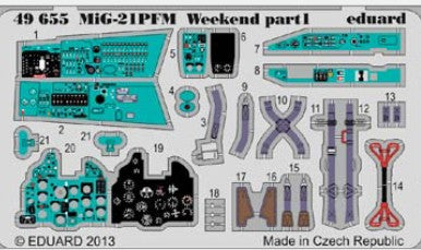 Eduard 49655 1/48 Aircraft- MiG21PFM Weekend for EDU (Painted)