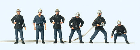 Preiser 10233 HO Scale French Firemen -- pkg(6)