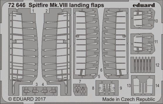 Eduard 72646 1/72 Aircraft- Spitfire Mk VIII Landing Flaps for EDU