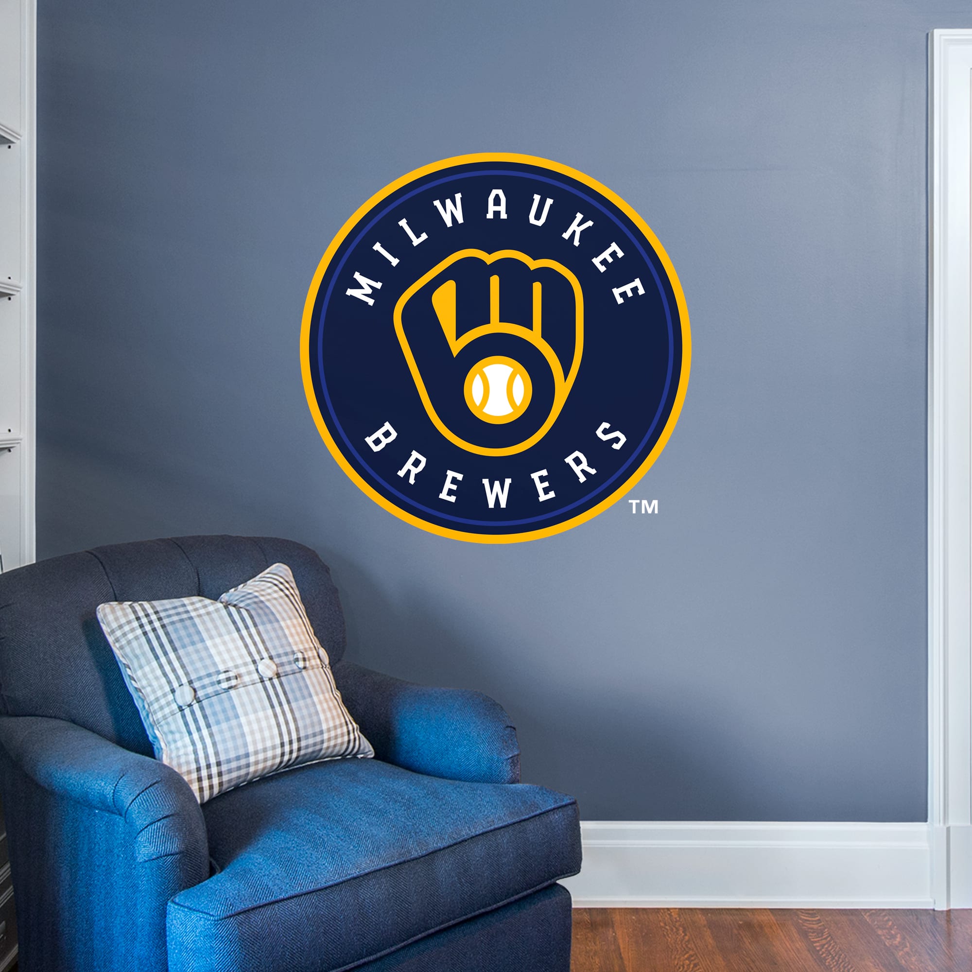Milwaukee Brewers - RealBig Logo Collection - Official MLB - Reusable Vinyl Wall Decals