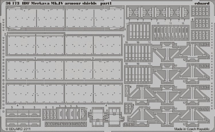 Eduard 36173 1/35 Armor- IDF Merkava Mk IV Armor Shields for HBO