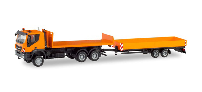 Herpa 311595 1/87 Scale Iveco Trakker 6X6 Flatbed Truck