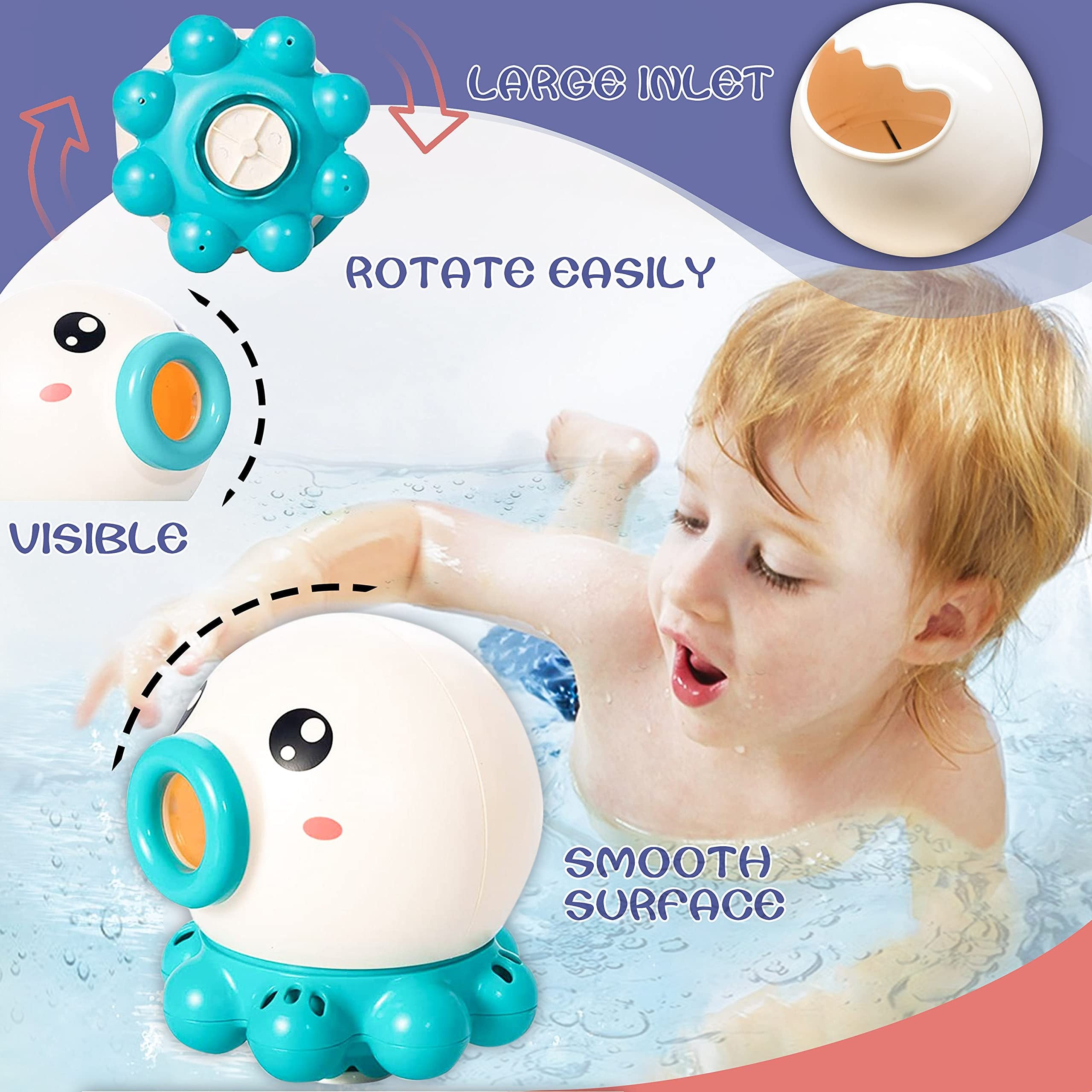 Octopus Bath Toy – Rotating Water Spray for Kids and Babies
