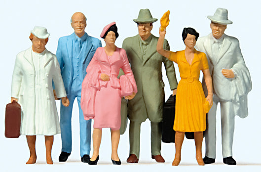 Preiser 63202 11689 Scale Standing Passengers -- Set #1 pkg(6)